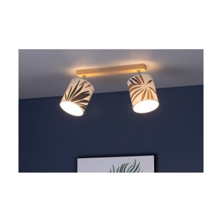Hoja Lampa Sufitowa 2xE27 Max.25W Dąb Olejowany/Multikolor