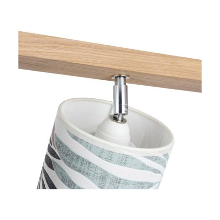 Hoja Lampa Sufitowa 3xE27 Max.25W Dąb Olejowany/Multikolor