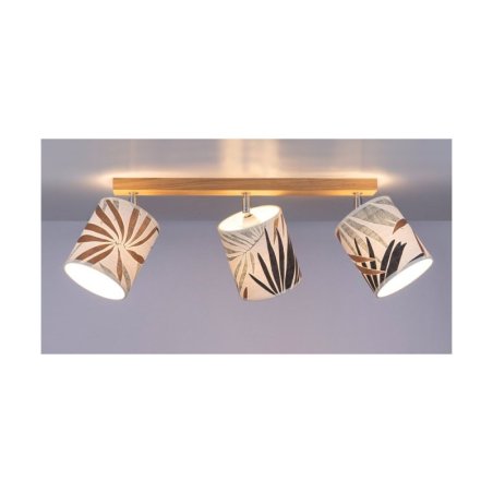 Hoja Lampa Sufitowa 3xE27 Max.25W Dąb Olejowany/Multikolor
