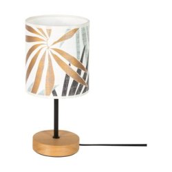 Hoja Lampa Stołowa 1xE27 Max.25W Dąb Olejowany/Czarny/Multikolor