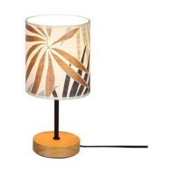 Hoja Lampa Stołowa 1xE27 Max.25W Dąb Olejowany/Czarny/Multikolor