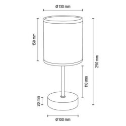 Hoja Lampa Stołowa 1xE27 Max.25W Dąb Olejowany/Czarny/Multikolor