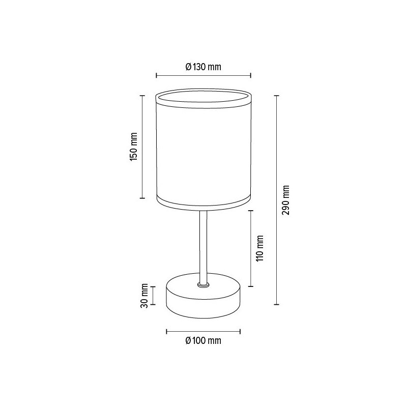 Hoja Lampa Stołowa 1xE27 Max.25W Dąb Olejowany/Czarny/Multikolor