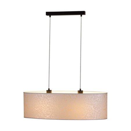 Mateo Lampa Wisząca 2xE27 Max.40W Czarny/Transparentny PVC/Beżowy