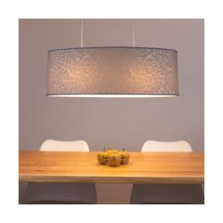 Mateo Lampa Wisząca 2xE27 Max.40W Czarny/Transparentny PVC/Beżowy