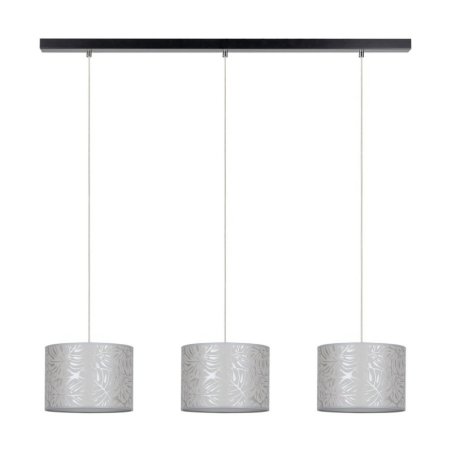 Mateo Lampa Wisząca 3xE27 Max.25W Czarny/Transparentny PVC/Beżowy