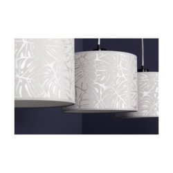 Mateo Lampa Wisząca 3xE27 Max.25W Czarny/Transparentny PVC/Beżowy