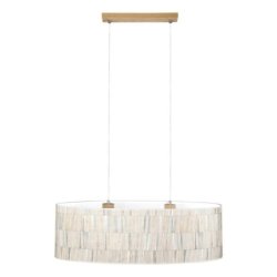 Malo Lampa Wisząca 2xE27 Max.40W Dąb Olejowany/Transparentny PVC/Multicolor