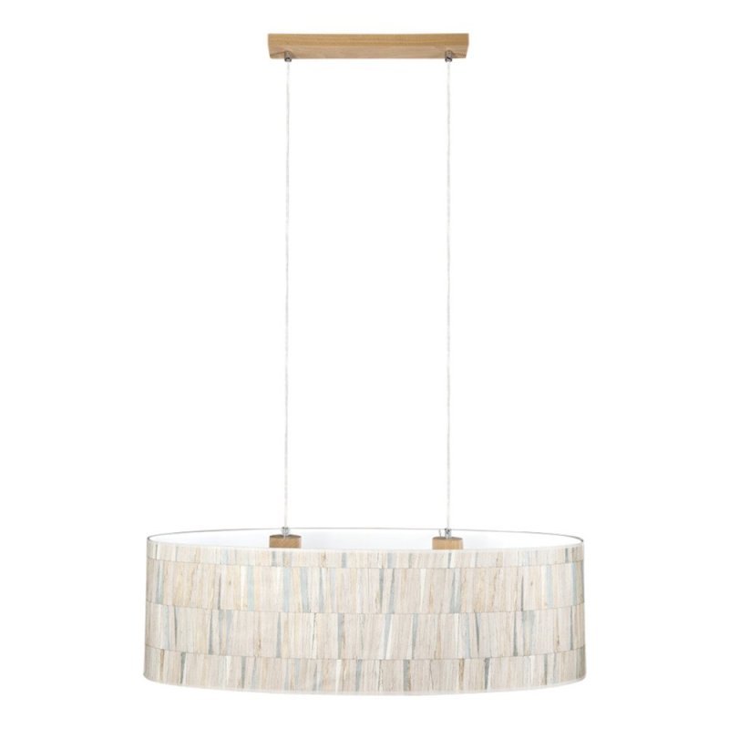 Malo Lampa Wisząca 2xE27 Max.40W Dąb Olejowany/Transparentny PVC/Multicolor