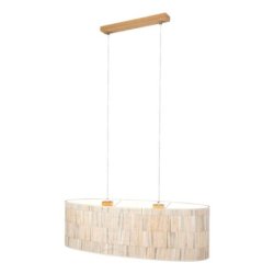 Malo Lampa Wisząca 2xE27 Max.40W Dąb Olejowany/Transparentny PVC/Multicolor