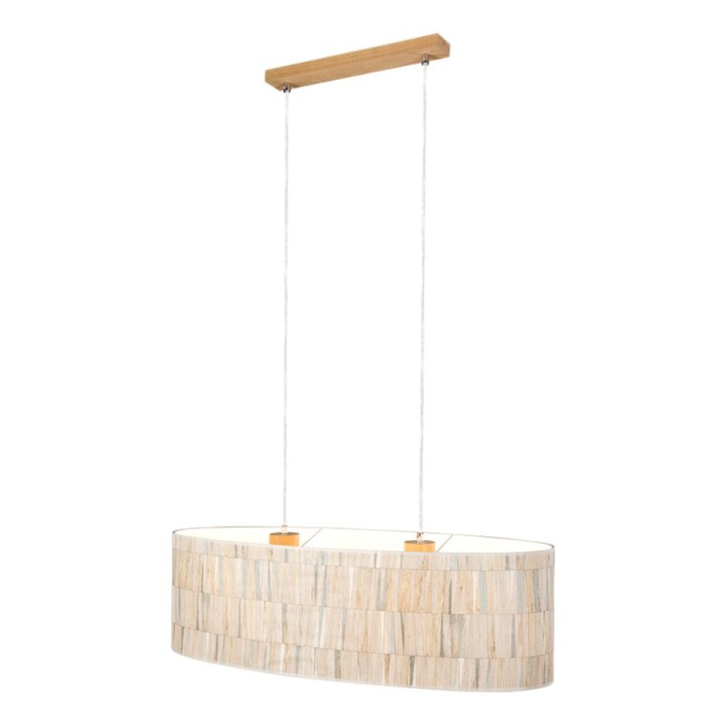 Malo Lampa Wisząca 2xE27 Max.40W Dąb Olejowany/Transparentny PVC/Multicolor