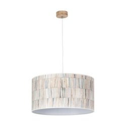 Malo Lampa Wisząca 1xE27 Max.60W Dąb Olejowany/Transparentny PVC/Multikolor