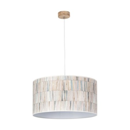 Malo Lampa Wisząca 1xE27 Max.60W Dąb Olejowany/Transparentny PVC/Multikolor