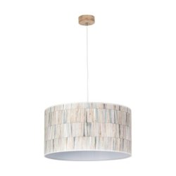 Malo Lampa Wisząca 1xE27 Max.60W Dąb Olejowany/Transparentny PVC/Multikolor