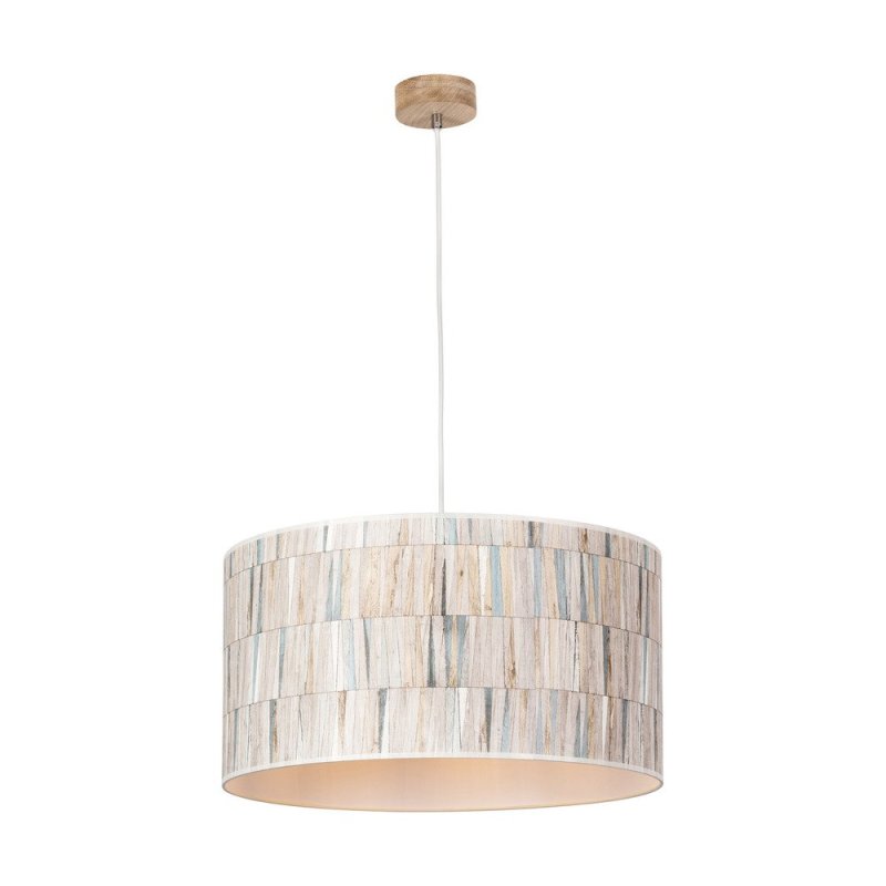 Malo Lampa Wisząca 1xE27 Max.60W Dąb Olejowany/Transparentny PVC/Multikolor