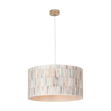 Malo Lampa Wisząca 1xE27 Max.60W Dąb Olejowany/Transparentny PVC/Multikolor