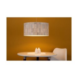 Malo Lampa Wisząca 1xE27 Max.60W Dąb Olejowany/Transparentny PVC/Multikolor