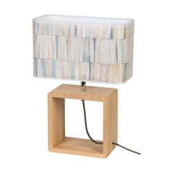 Malo Lampa Stołowa 1xE27 Max.25W Dąb Olejowany/Antracyt/Multikolor