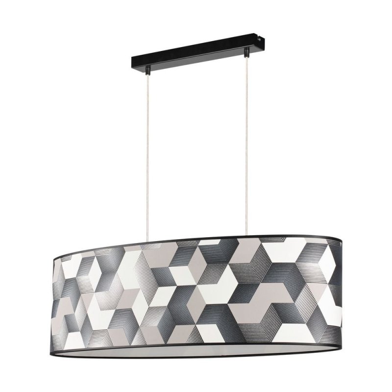 Espacio Lampa Wisząca 2xE27 Max.40W Czarny/Transparentny PVC/Multikolor