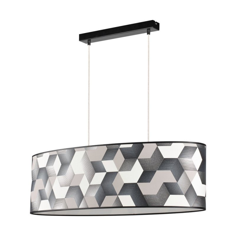 Espacio Lampa Wisząca 2xE27 Max.40W Czarny/Transparentny PVC/Multikolor