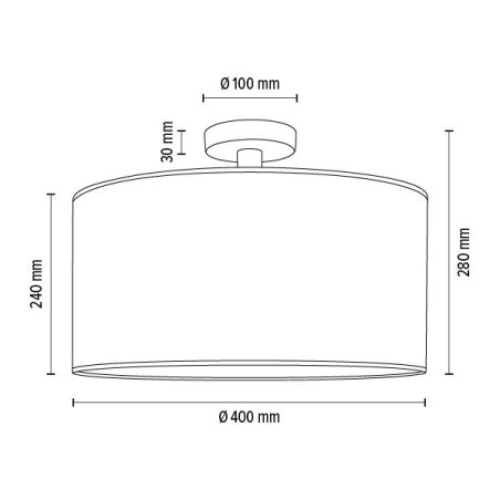 Espacio Lampa Sufitowa 1xE27 Max.60W Czarny/Multikolor