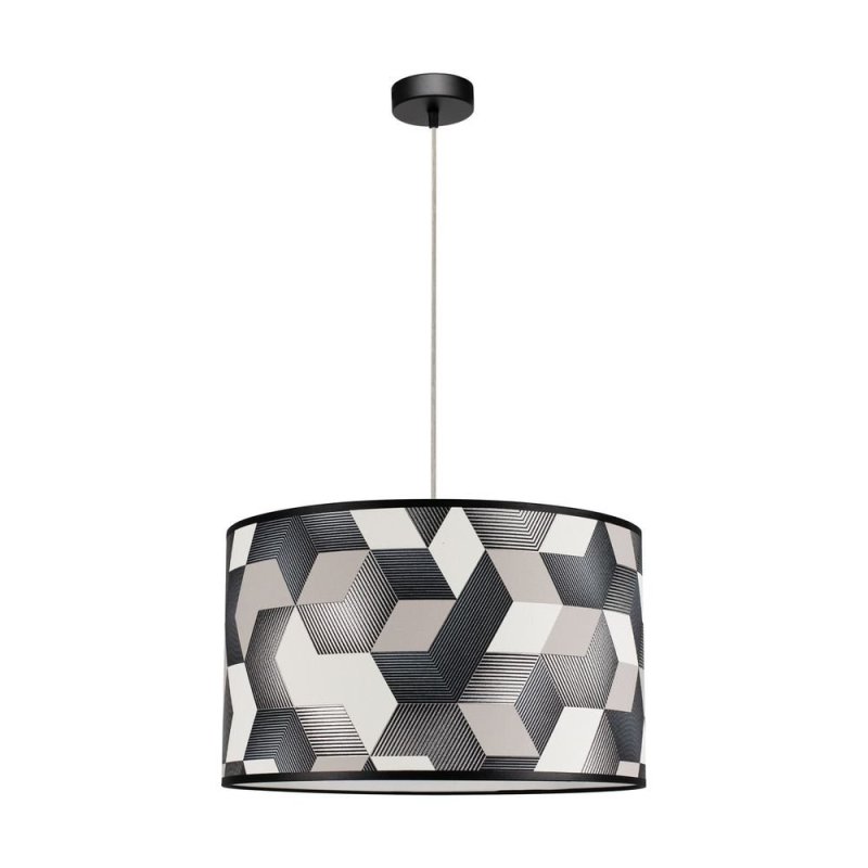 Espacio Lampa Wisząca 1xE27 Max.60W Czarny/Transparentny PVC/Multikolor