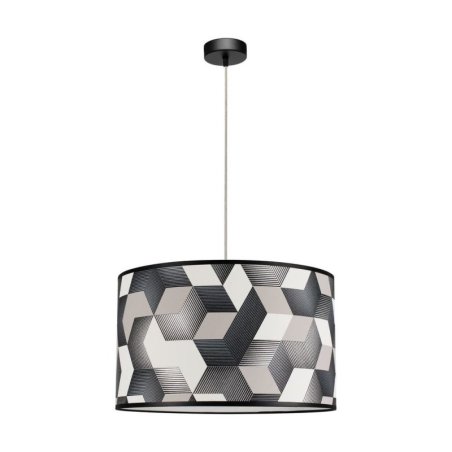 Espacio Lampa Wisząca 1xE27 Max.60W Czarny/Transparentny PVC/Multikolor