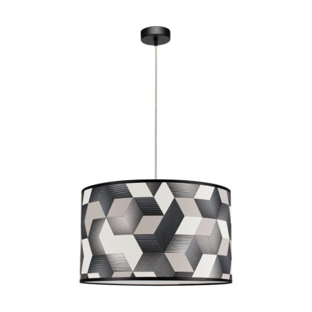 Espacio Lampa Wisząca 1xE27 Max.60W Czarny/Transparentny PVC/Multikolor