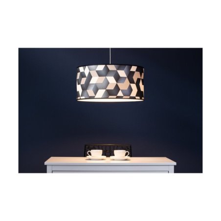 Espacio Lampa Wisząca 1xE27 Max.60W Czarny/Transparentny PVC/Multikolor