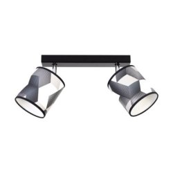 Espacio Lampa Sufitowa 2xE27 Max.25W Czarny/Multikolor