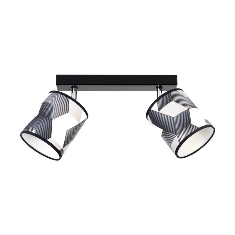 Espacio Lampa Sufitowa 2xE27 Max.25W Czarny/Multikolor