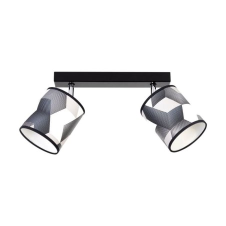 Espacio Lampa Sufitowa 2xE27 Max.25W Czarny/Multikolor