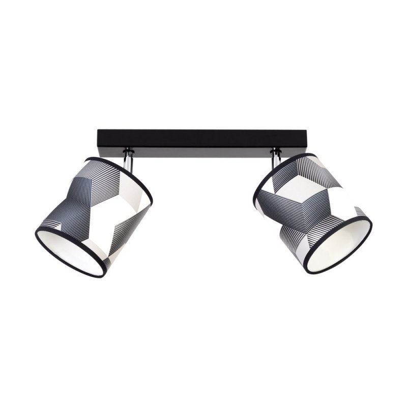Espacio Lampa Sufitowa 2xE27 Max.25W Czarny/Multikolor