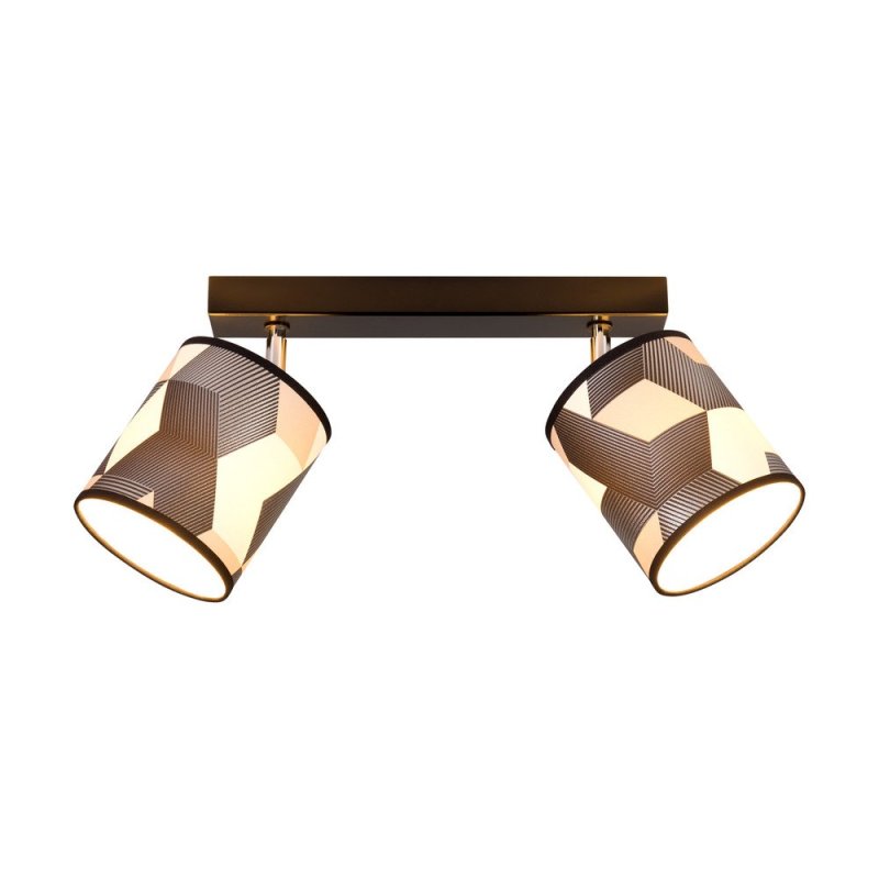 Espacio Lampa Sufitowa 2xE27 Max.25W Czarny/Multikolor