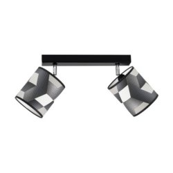 Espacio Lampa Sufitowa 2xE27 Max.25W Czarny/Multikolor