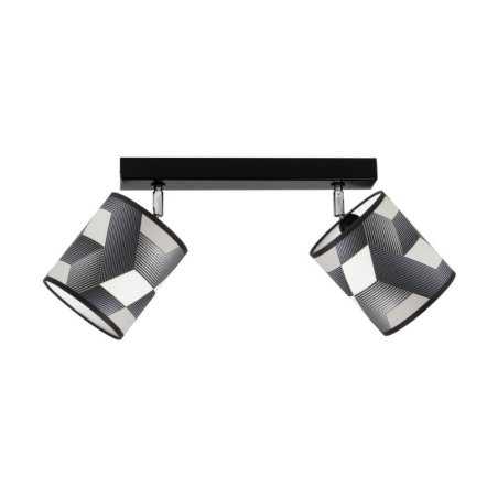 Espacio Lampa Sufitowa 2xE27 Max.25W Czarny/Multikolor