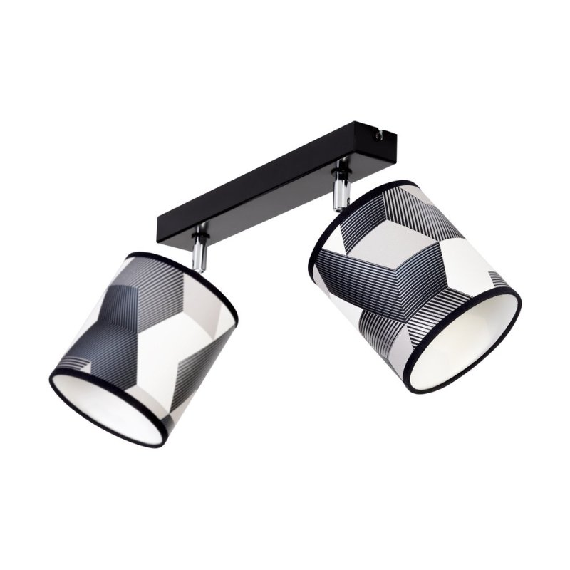 Espacio Lampa Sufitowa 2xE27 Max.25W Czarny/Multikolor