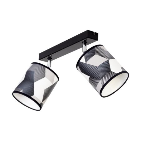 Espacio Lampa Sufitowa 2xE27 Max.25W Czarny/Multikolor