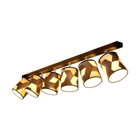 Espacio Lampa Sufitowa 6xE27 Max.25W Czarny/Multikolor