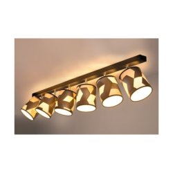 Espacio Lampa Sufitowa 6xE27 Max.25W Czarny/Multikolor