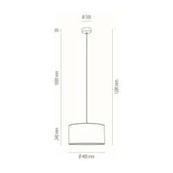 Punto Lampa Wisząca 1xE27 Max.60W Dąb Olejowany/Transparentny PVC/Multikolor