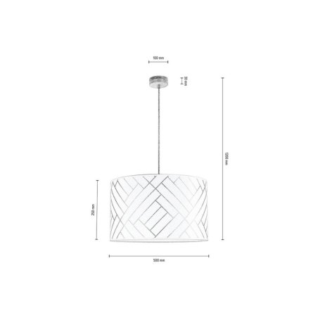 Punto Lampa Wisząca 1xE27 Max.60W Dąb Olejowany/Transparentny PVC/Multikolor