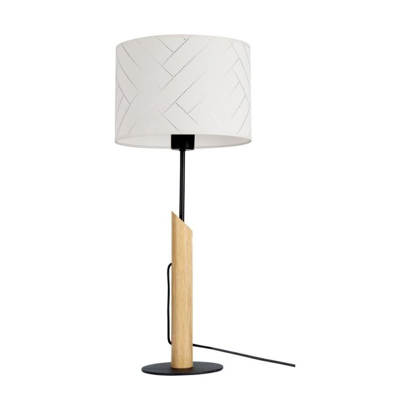 Punto Lampa Stołowa 1xE27 Max.60W Czarny/Dąb Olejowany/Multikolor