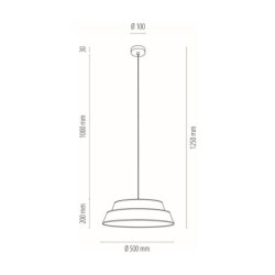 Jute Lampa Wisząca 1xE27 Max.60W Czarny/Transparentny PVC/Biały-Beżowy