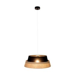 Jute Lampa Wisząca 1xE27 Max.60W Czarny/Transparentny PVC/Czarny-Beżowy