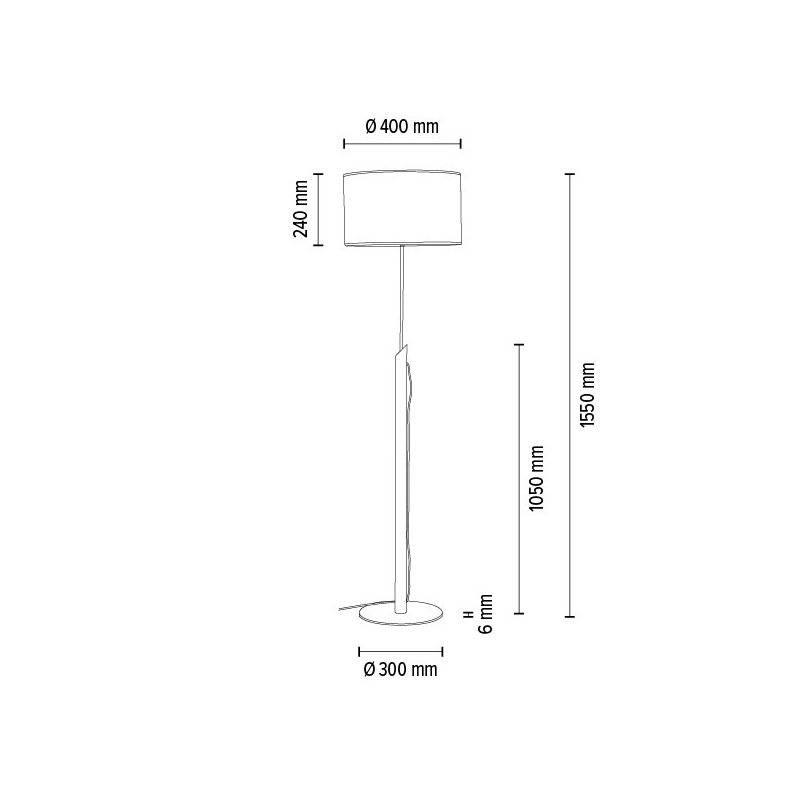 Colette Grey Lampa Podłogowa 1xE27 Max.60W Czarny/Sosna Bejcowana Szara/Czarny/Szary