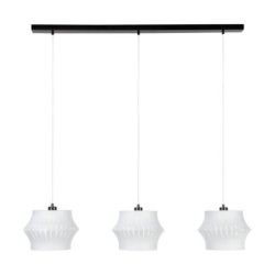 Lotus Lampa Wisząca 3xE27 Max.40W Czarny/Transparentny PVC/Szary