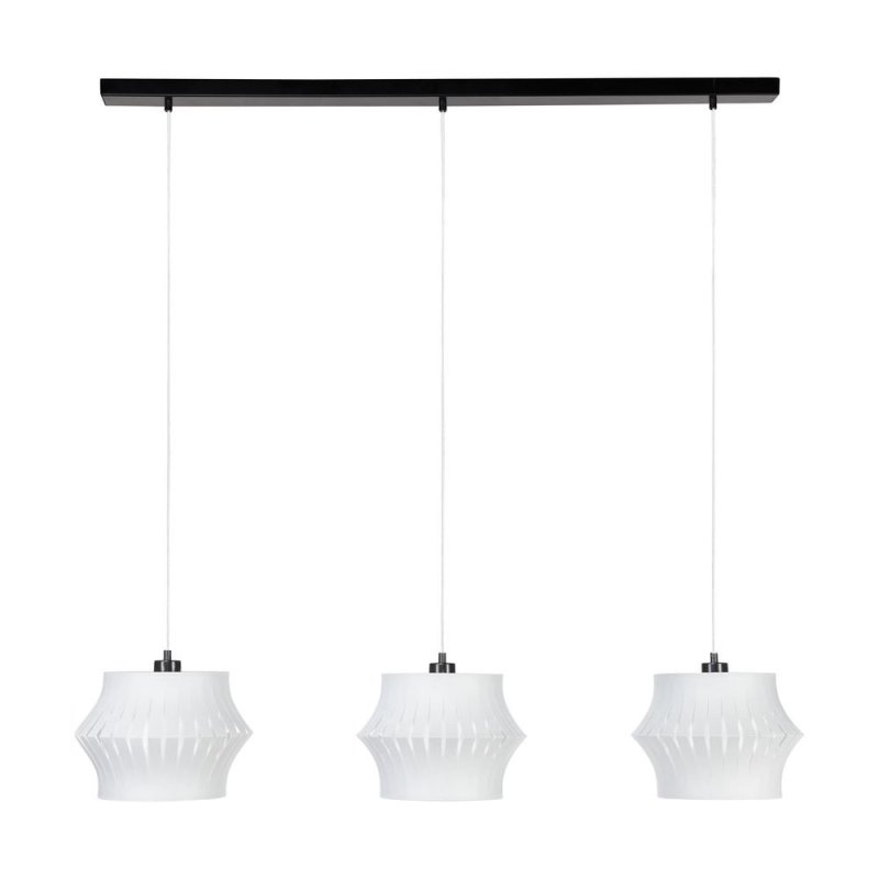 Lotus Lampa Wisząca 3xE27 Max.40W Czarny/Transparentny PVC/Szary