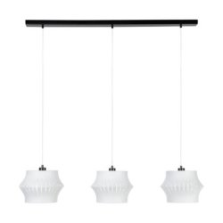 Lotus Lampa Wisząca 3xE27 Max.40W Czarny/Transparentny PVC/Szary