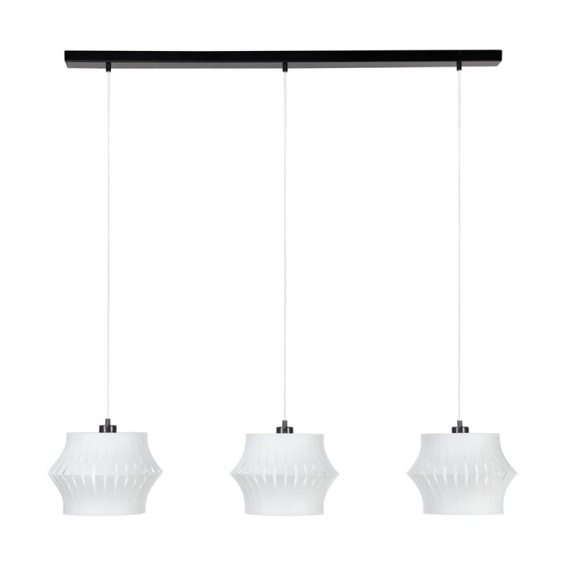 Lotus Lampa Wisząca 3xE27 Max.40W Czarny/Transparentny PVC/Szary